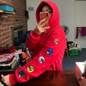 KITH Red Power Ranger Patches Hoodie